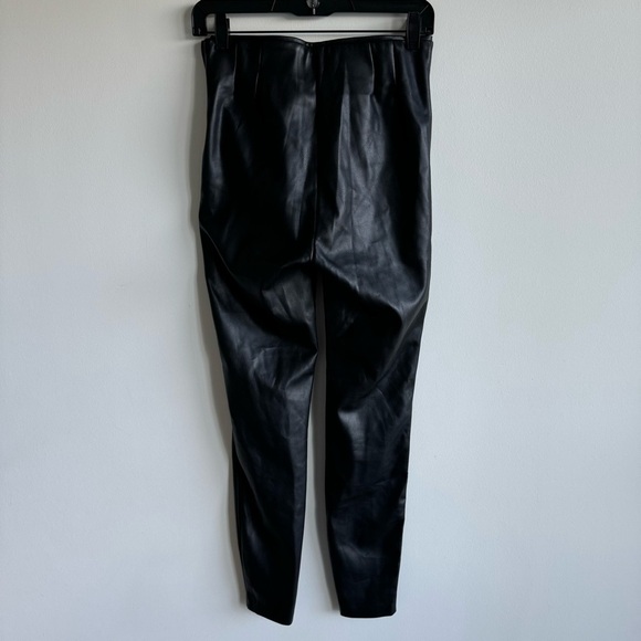 ZARA Black Faux Leather Skinny Leggings Small - Picture 3 of 4